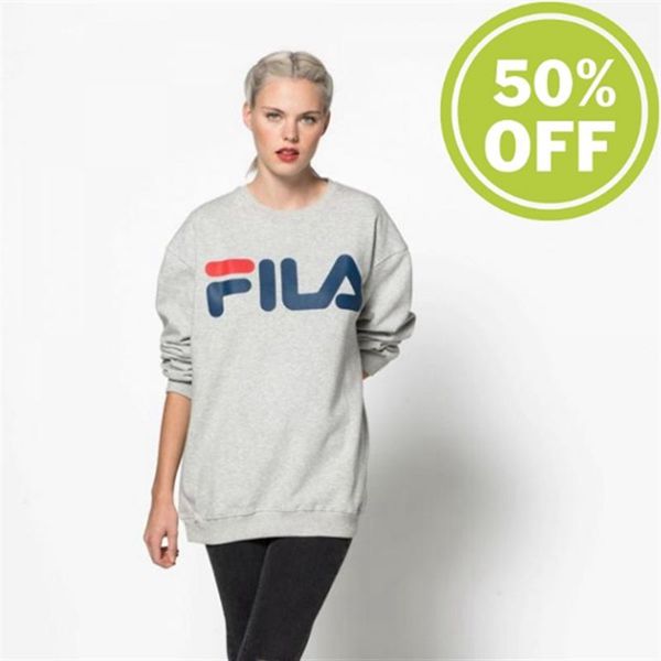 Fila Kriss Er Unisex Women's Sweatshirts - Grey,NZ 358-97026